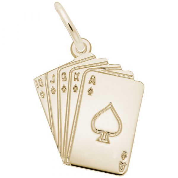 Rembrandt Charms Royal Flush Cards Charm
