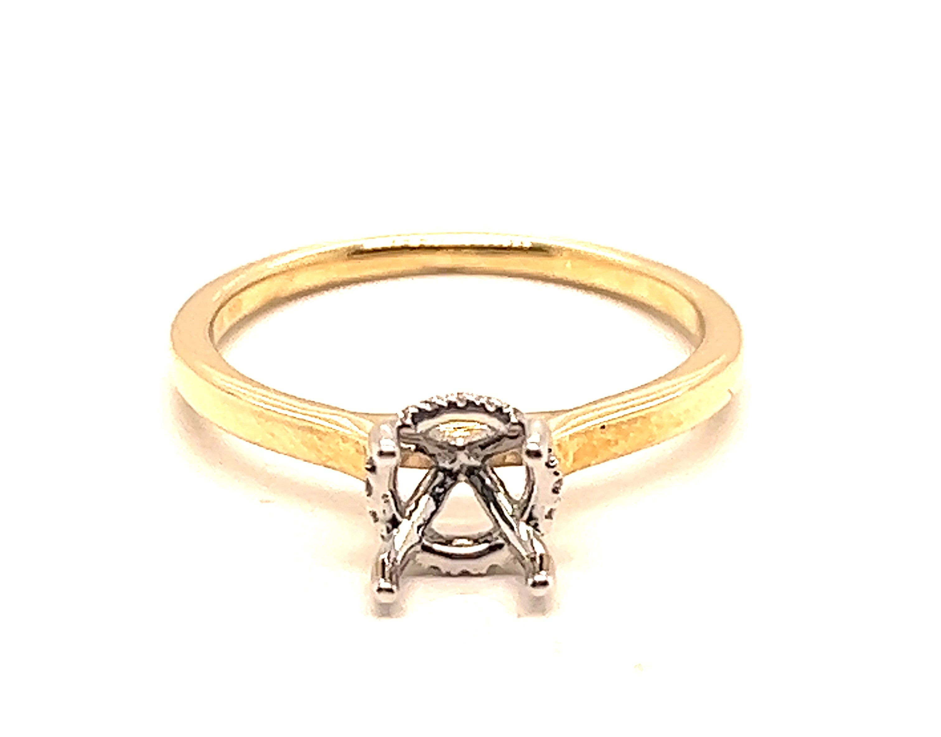 Diamond Hidden Halo Solitaire Engagement Ring Setting