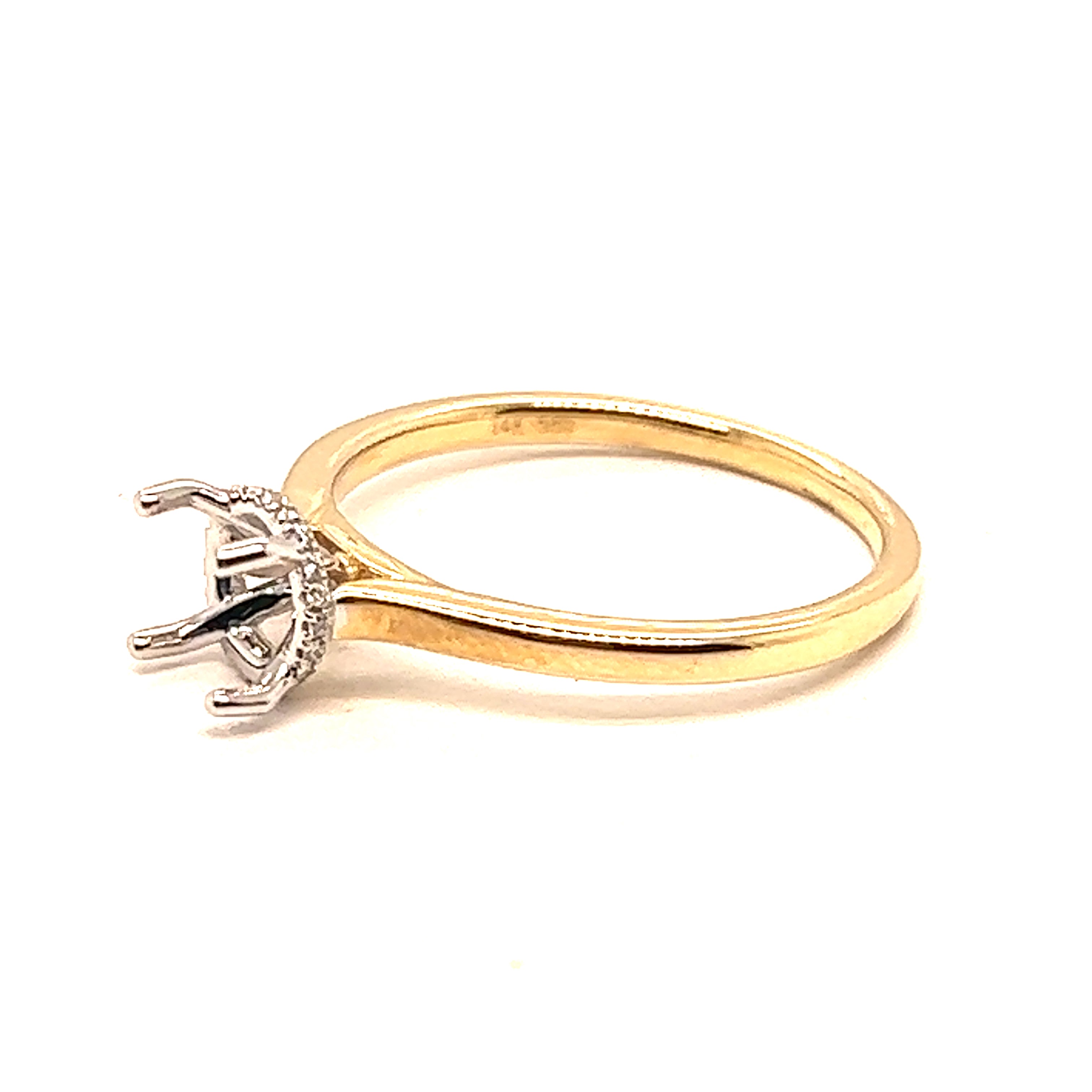 Diamond Hidden Halo Solitaire Engagement Ring Setting