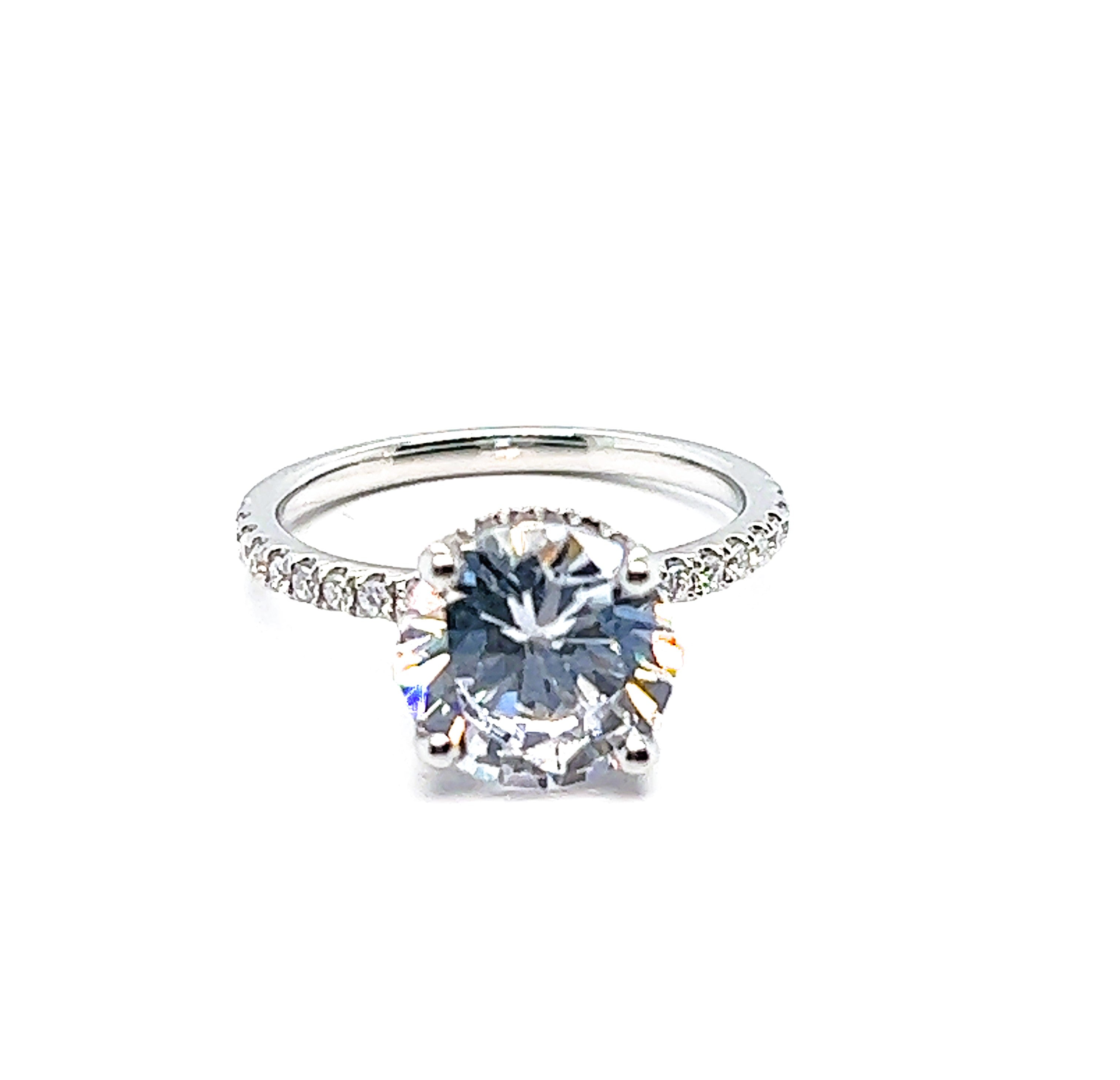 Diamond Hidden Halo Engagement Ring Setting