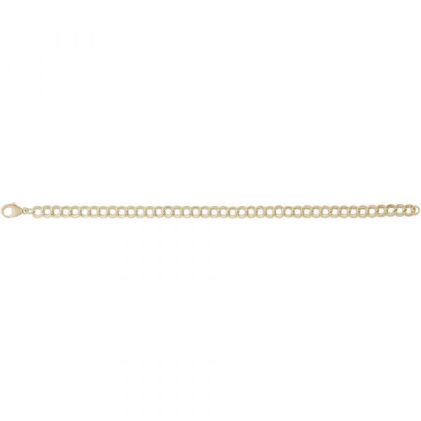Rembrandt Charms Petite Double Link Dapped Curb Classic Bracelet