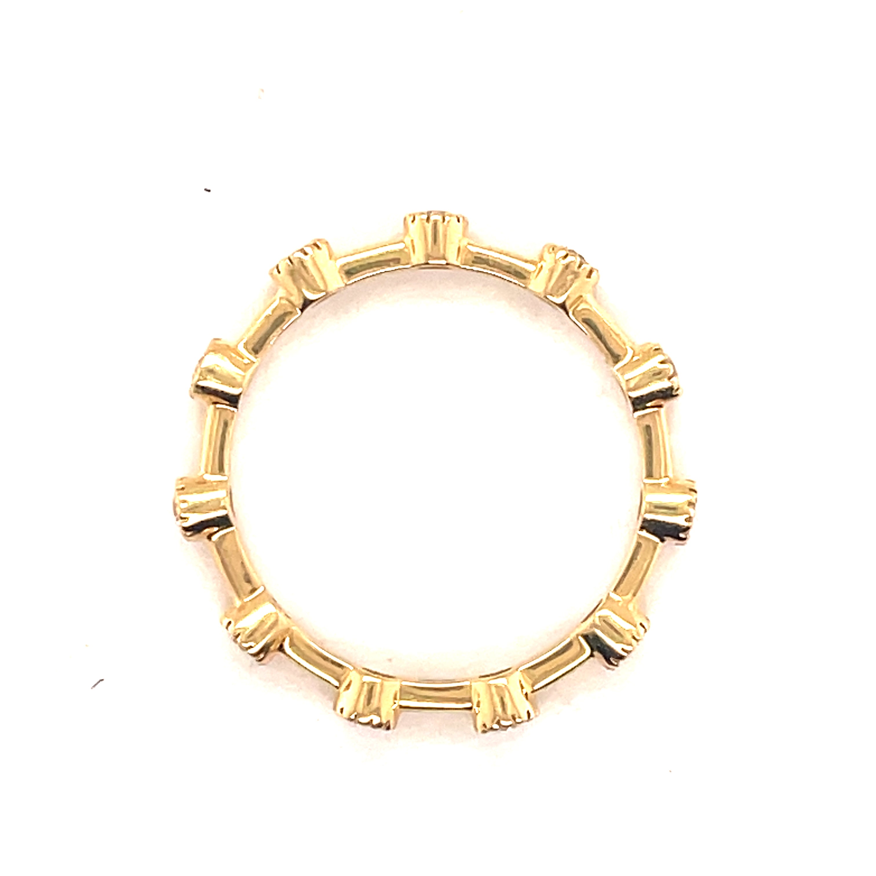 Diamond Station Stackable Ring