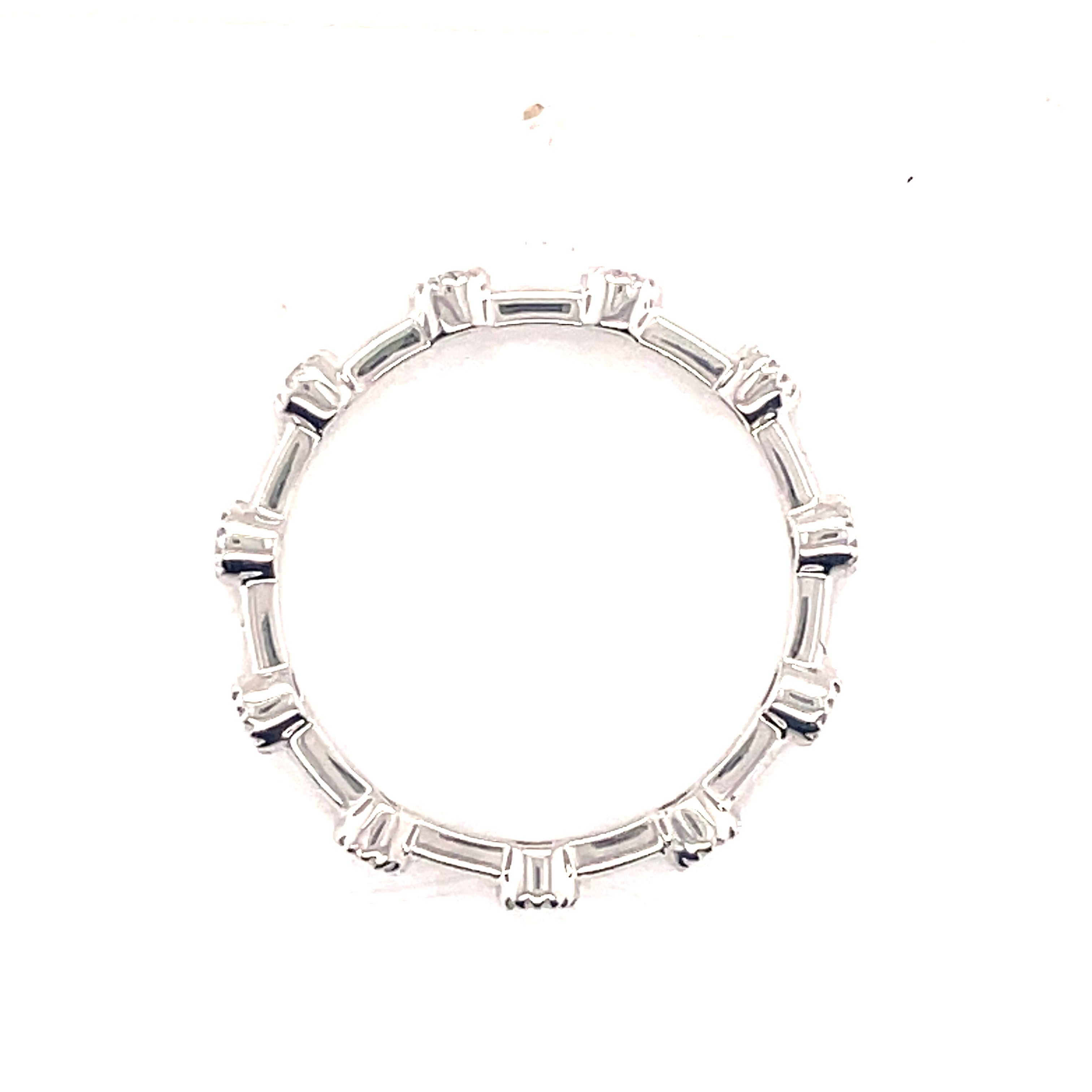 Diamond Station Stackable Ring