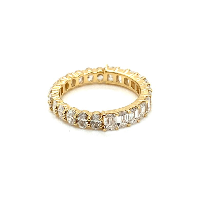 Oval and Emerald Cut Diamond Eternity Band