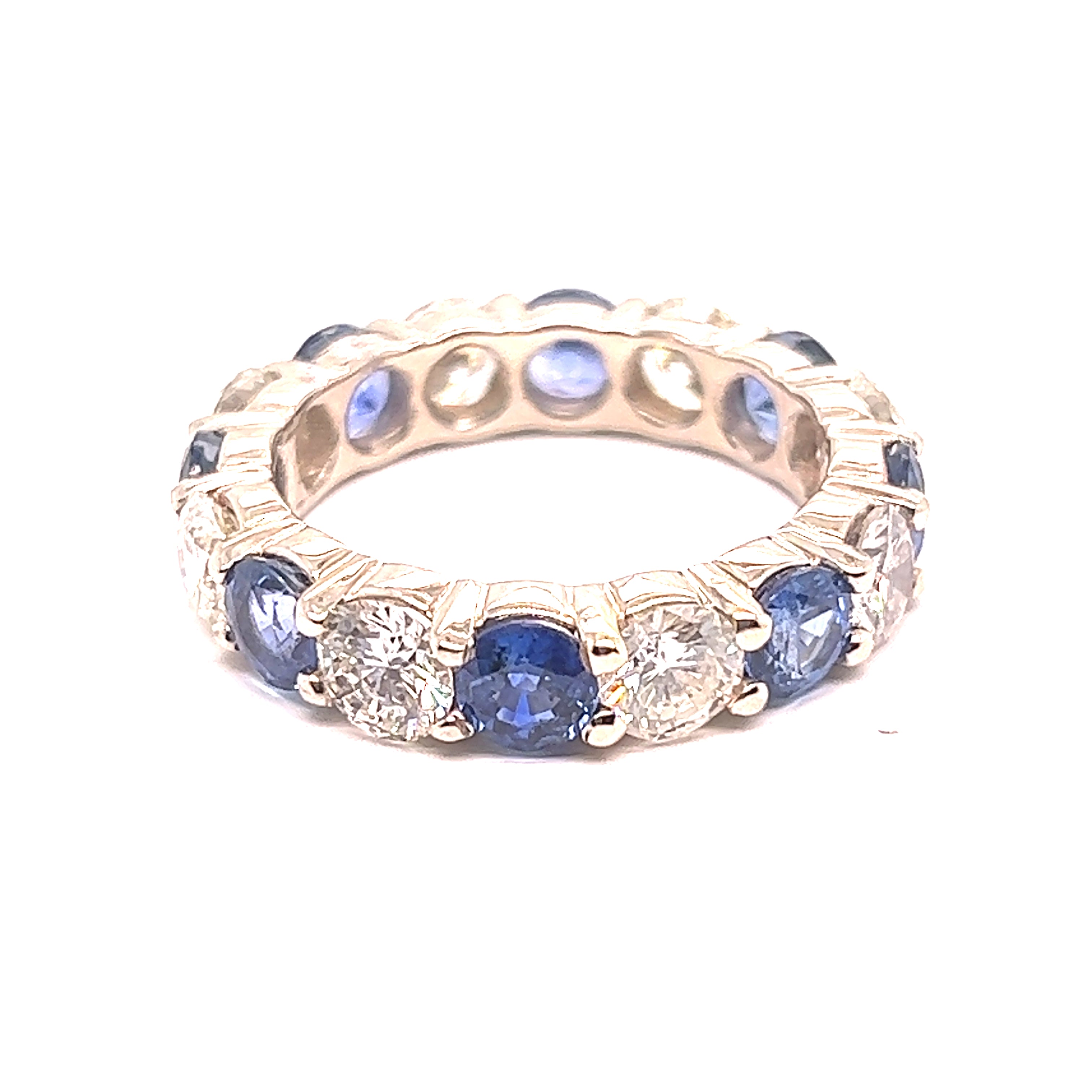 Diamond and Sapphire Eternity Band