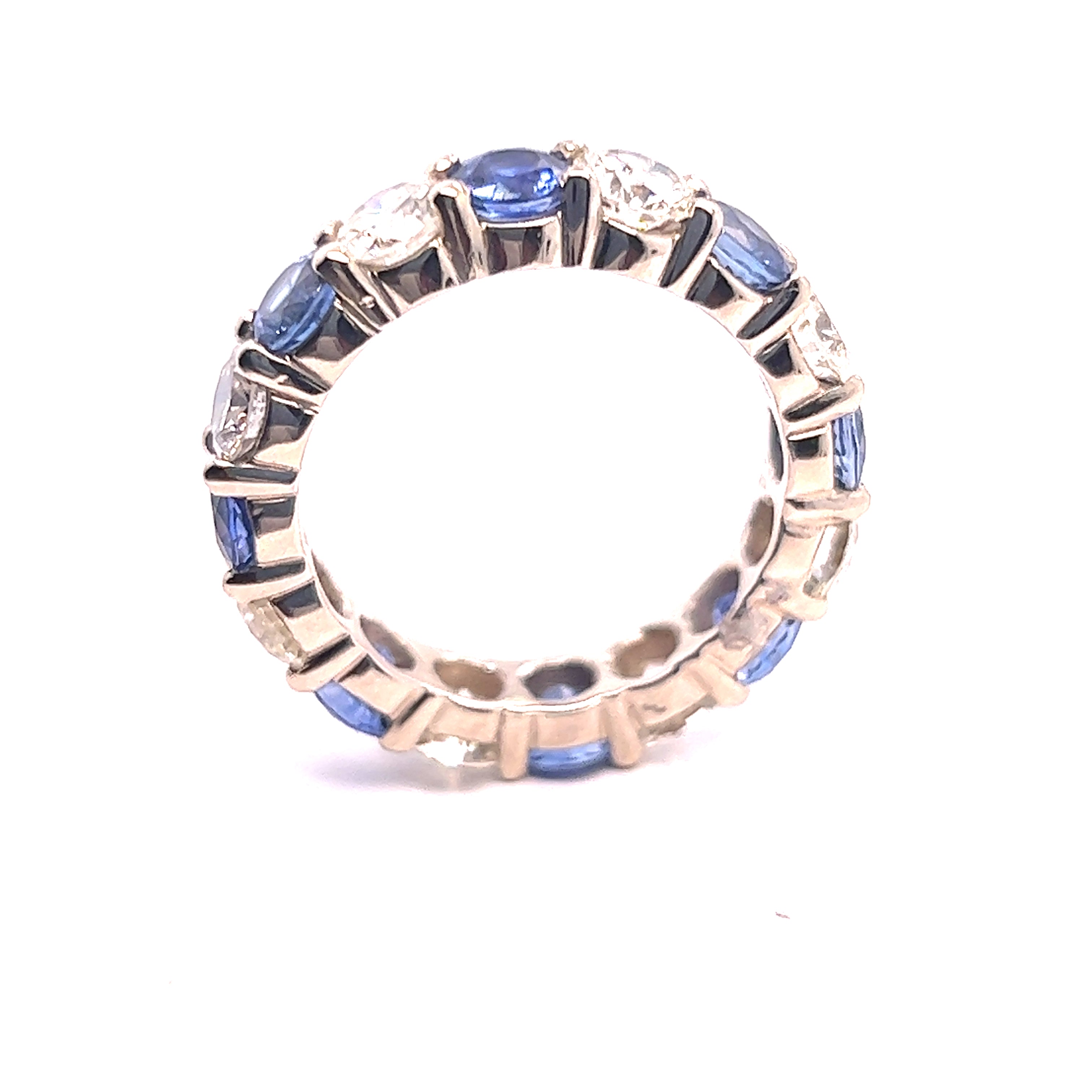 Diamond and Sapphire Eternity Band