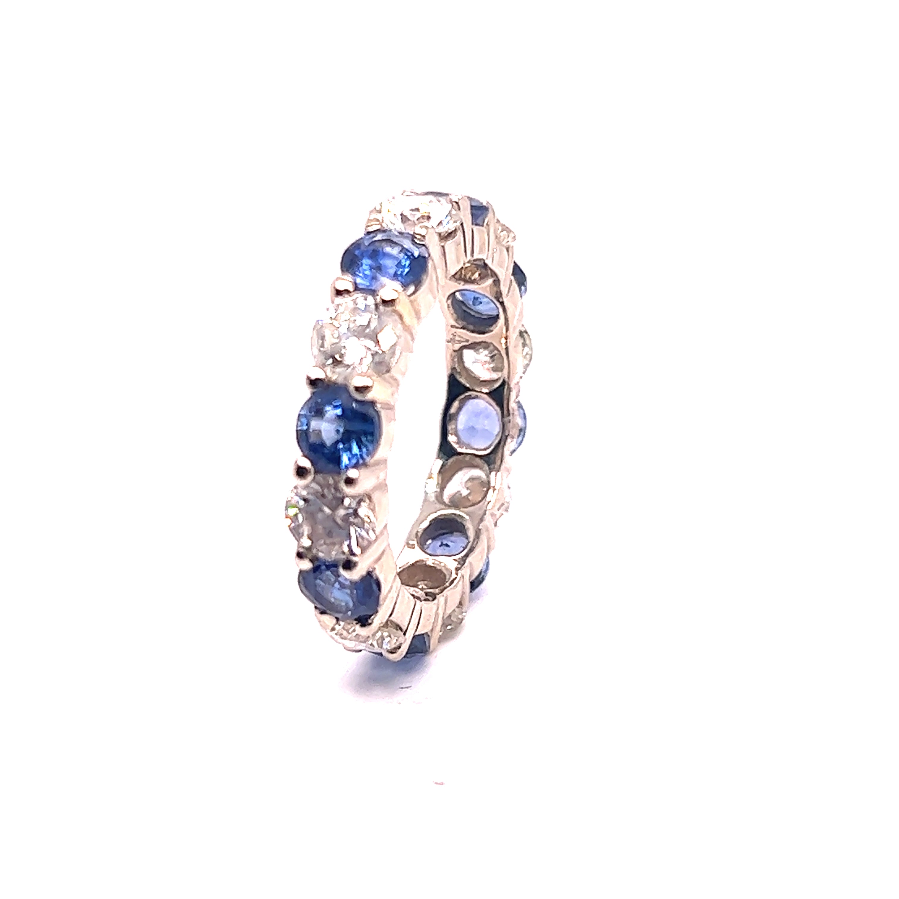 Diamond and Sapphire Eternity Band