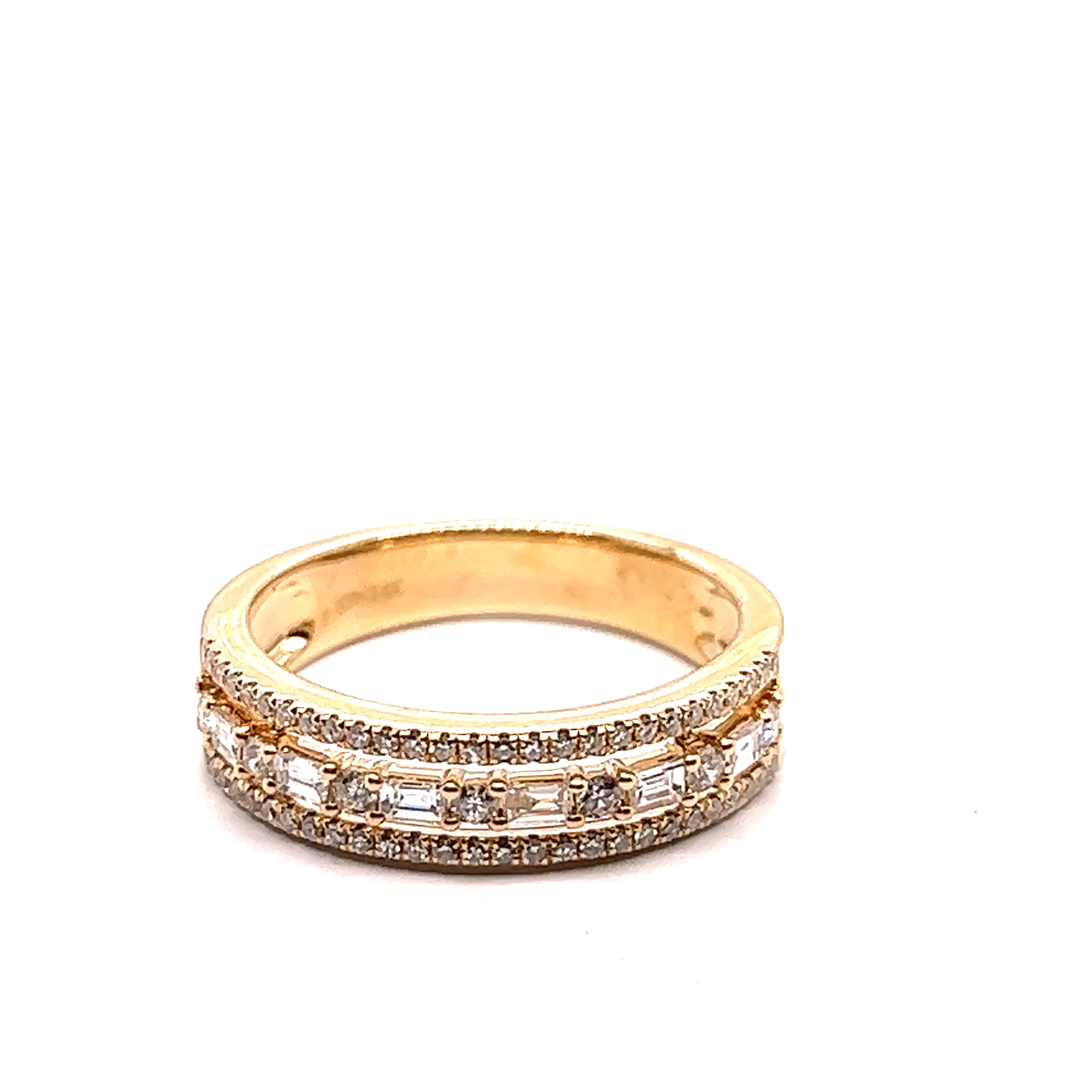 Diamond Baguette and Round Fashion Ring