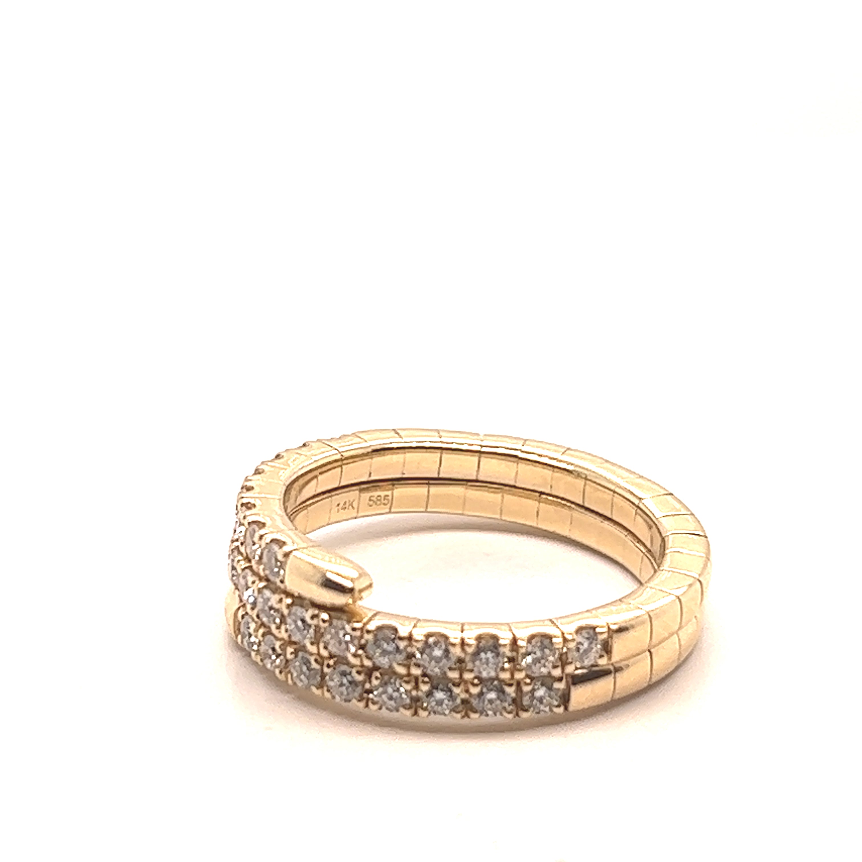 Diamond Flexible Coil Ring