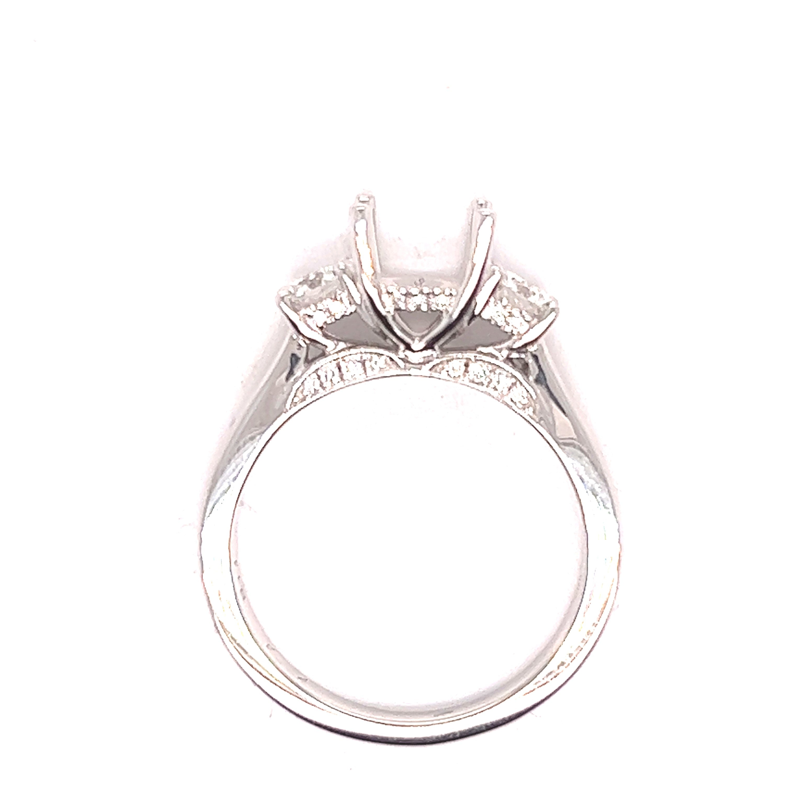 Classic Three Stone Engagement Ring Setting