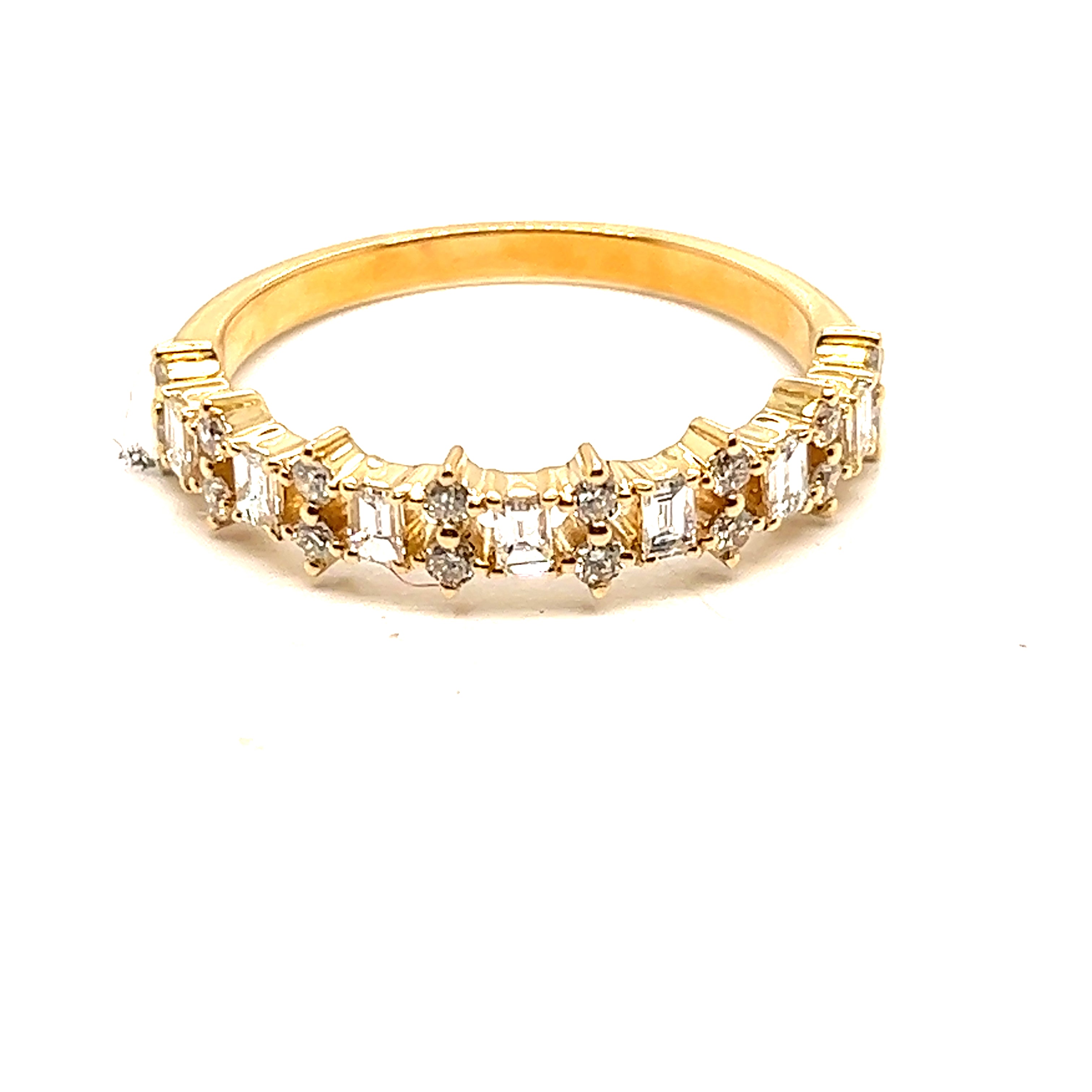 Baguette and Round Diamond Ring