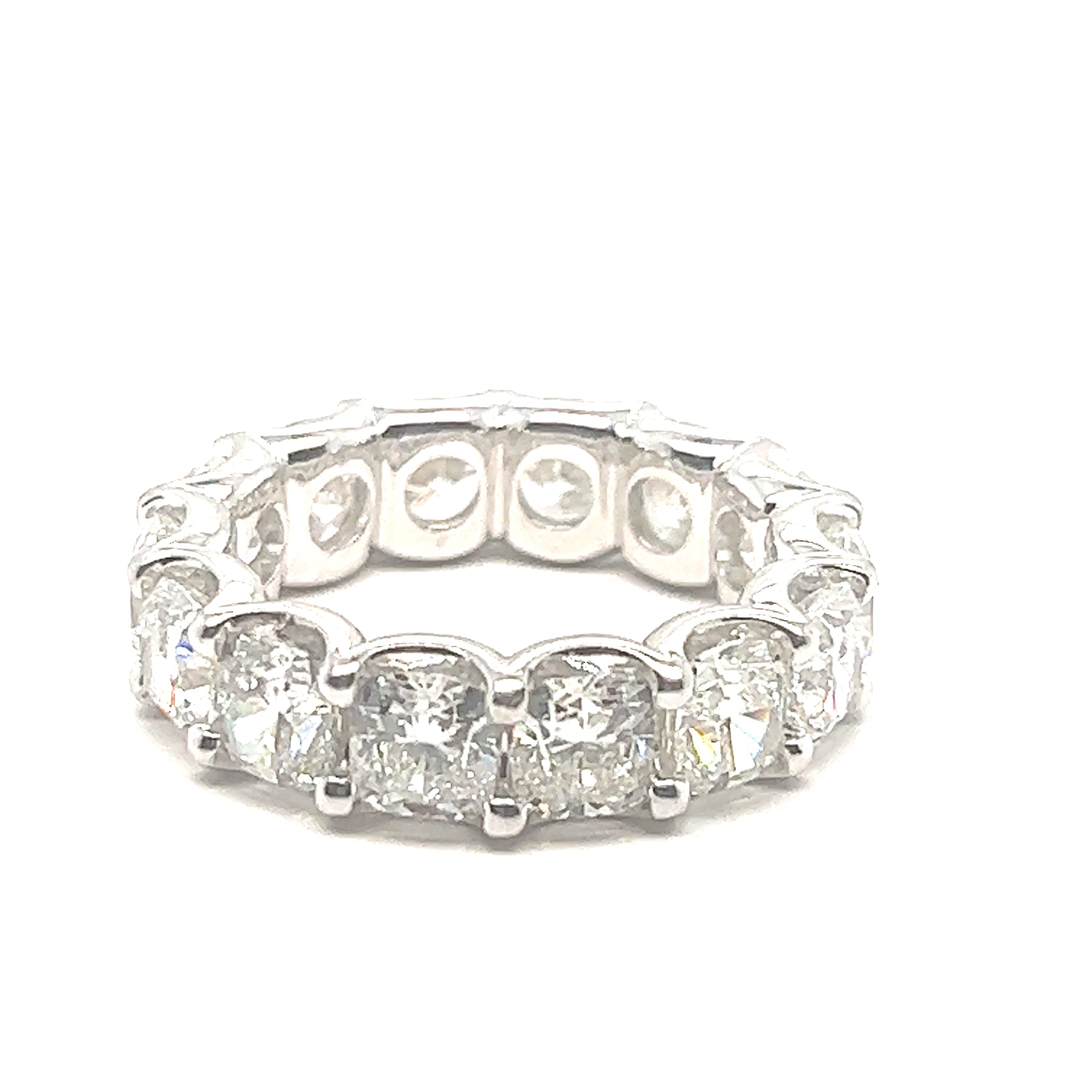 Platinum Cushion Cut Diamond Eternity Band