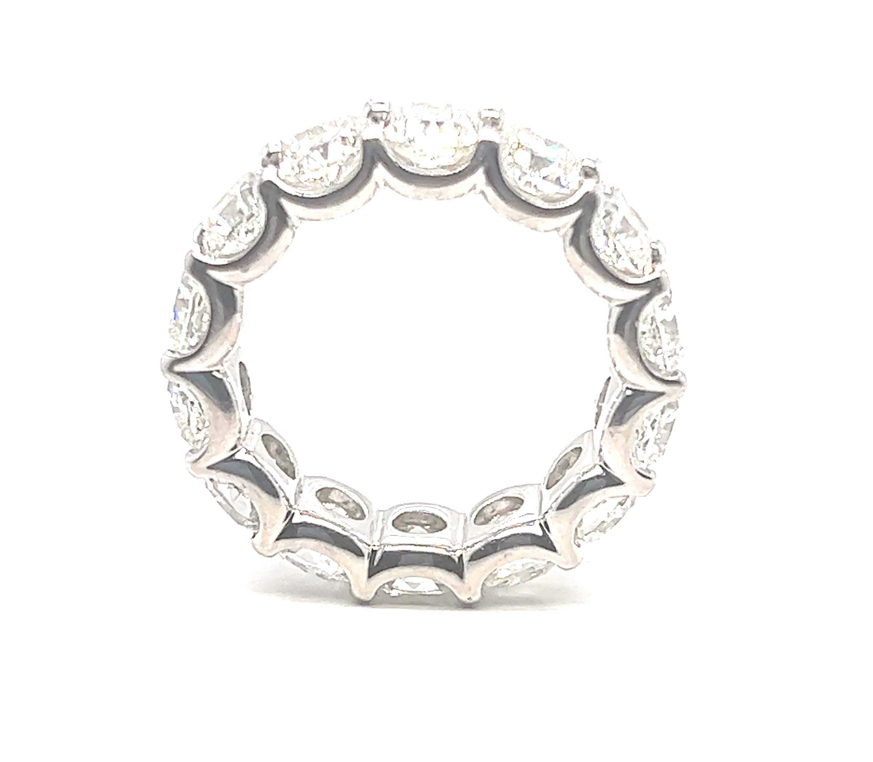 Platinum Cushion Cut Diamond Eternity Band