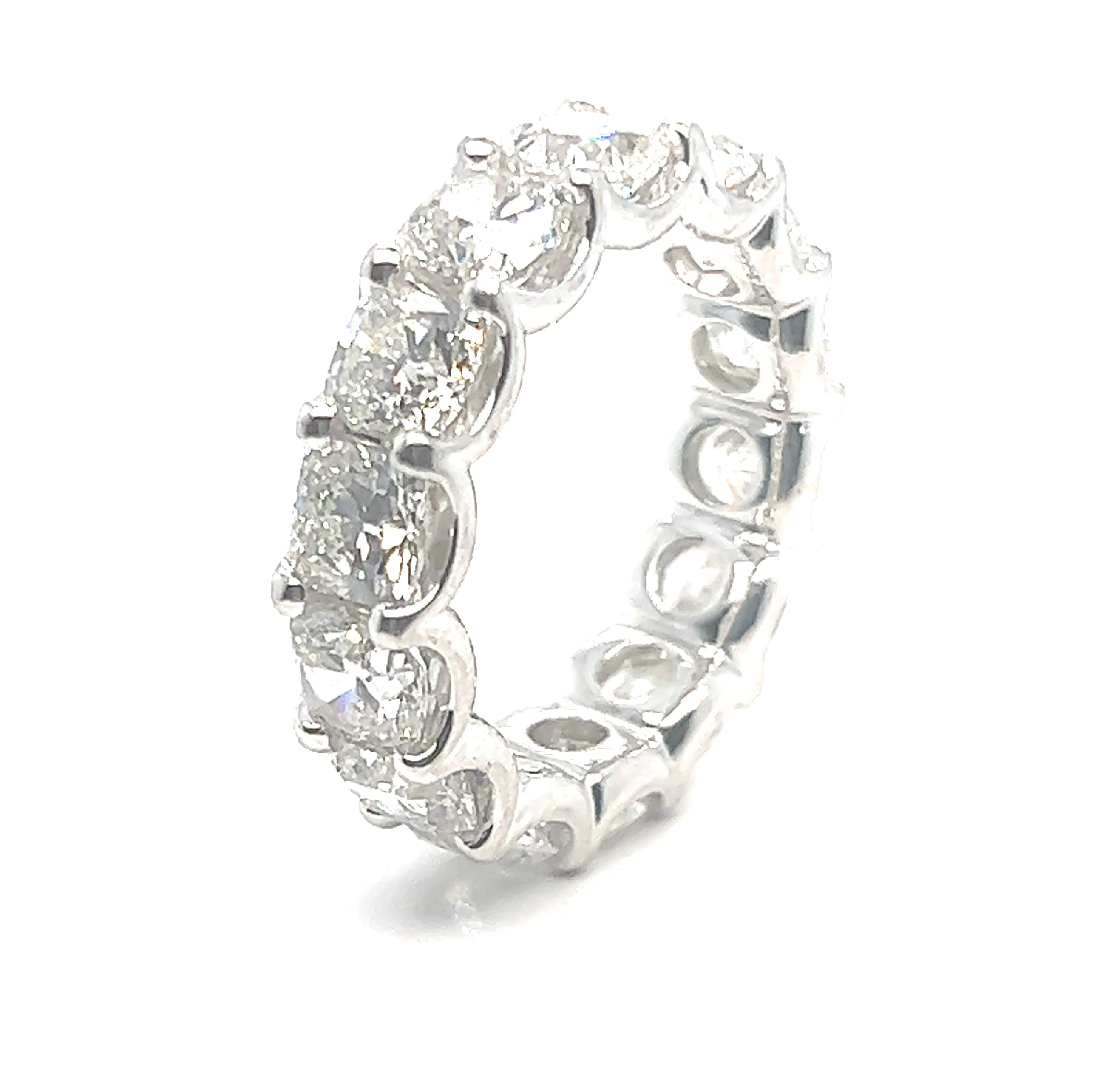 Platinum Cushion Cut Diamond Eternity Band