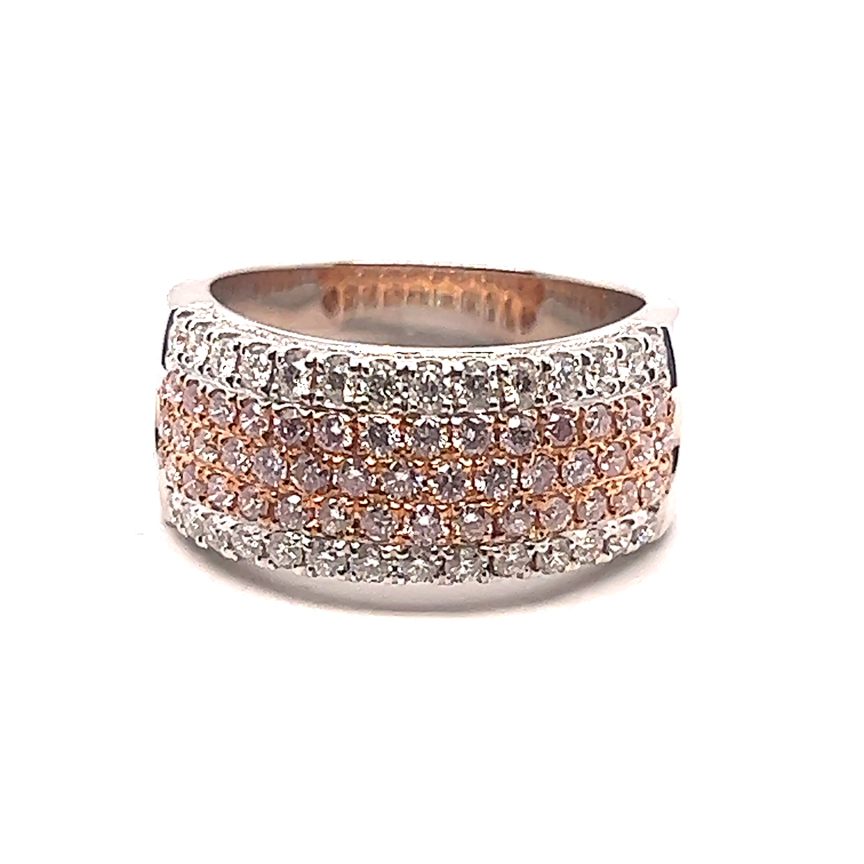 Two-Tone Pave Diamond Eternity Band