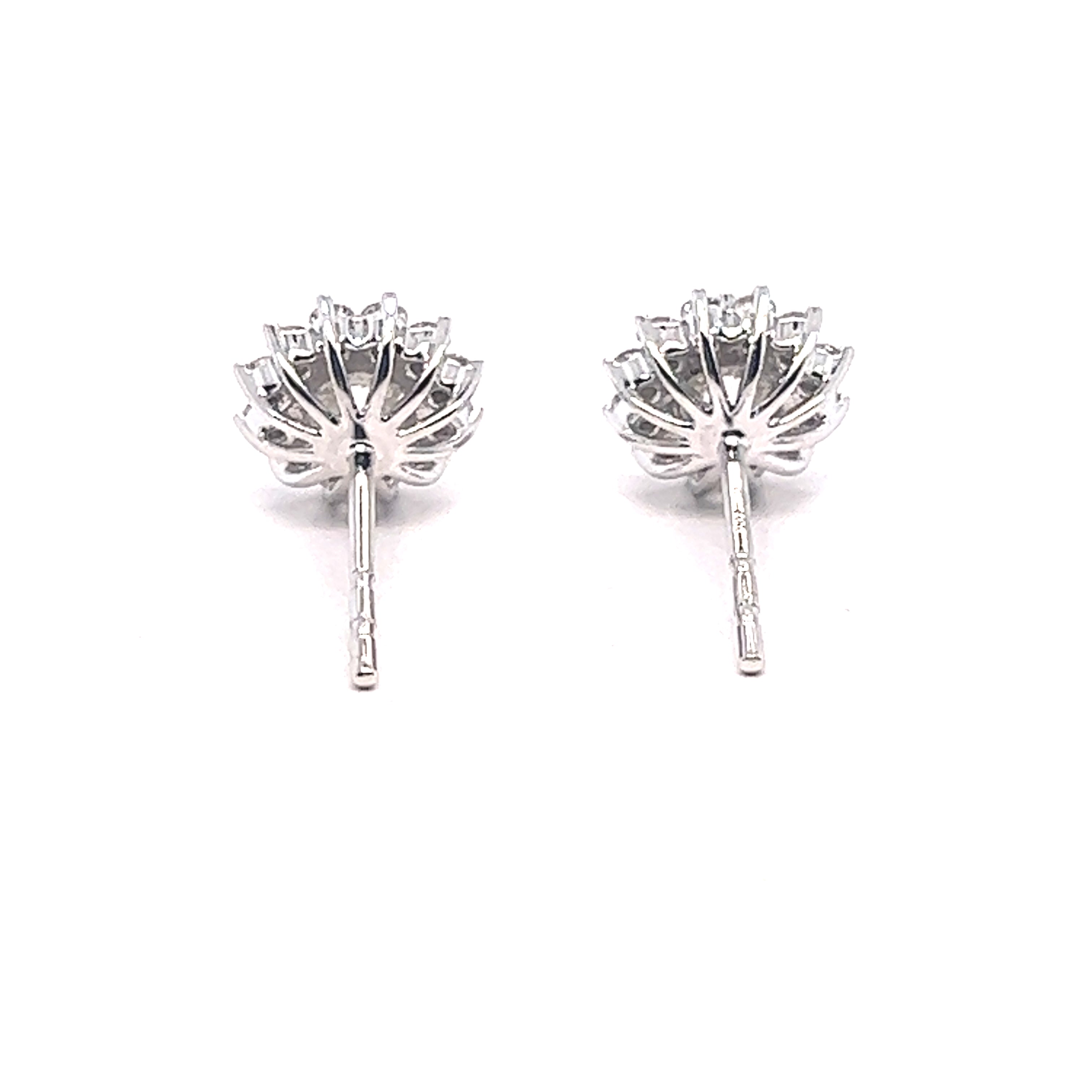 Diamond Halo Stud Earrings
