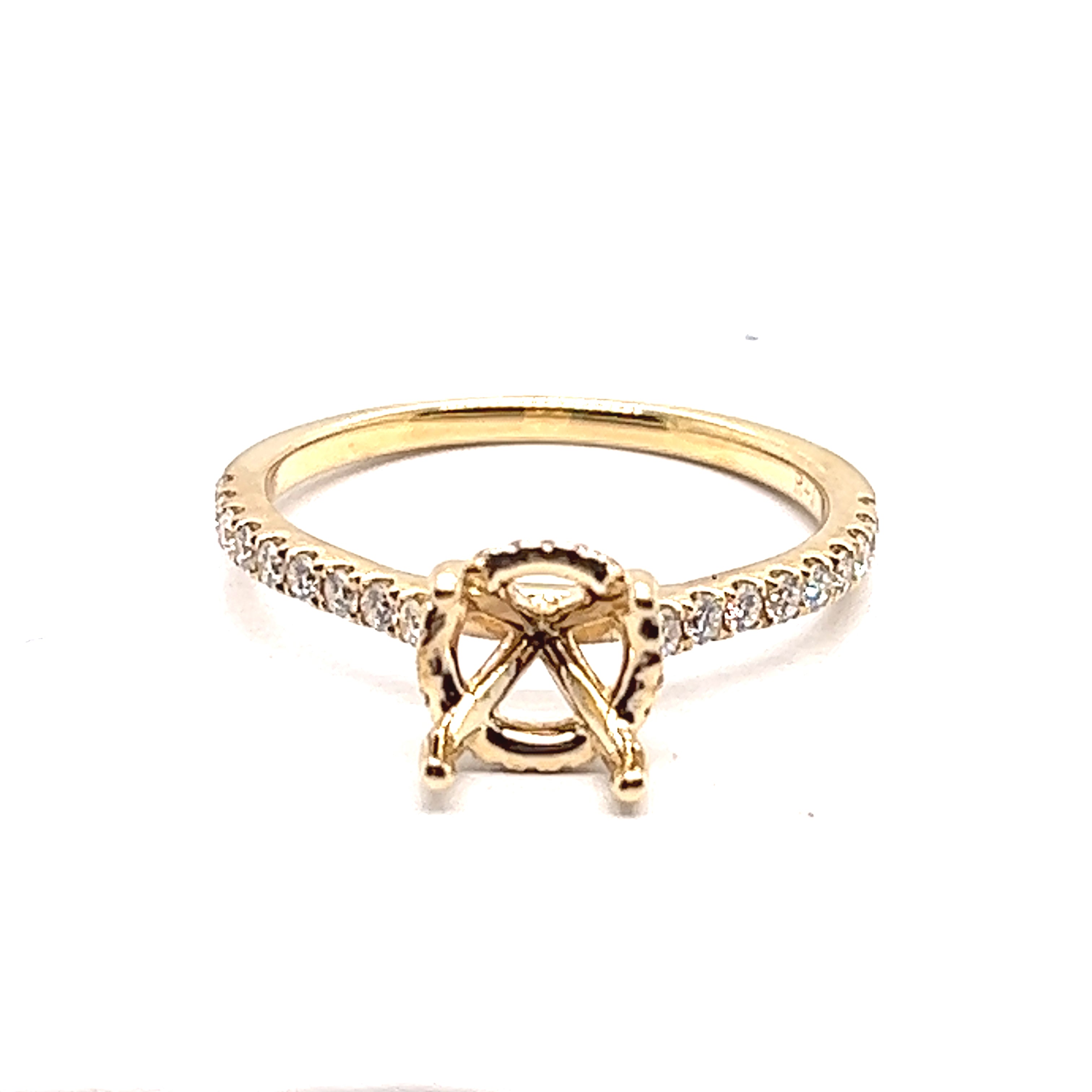 Diamond Hidden Halo Engagement Ring Setting