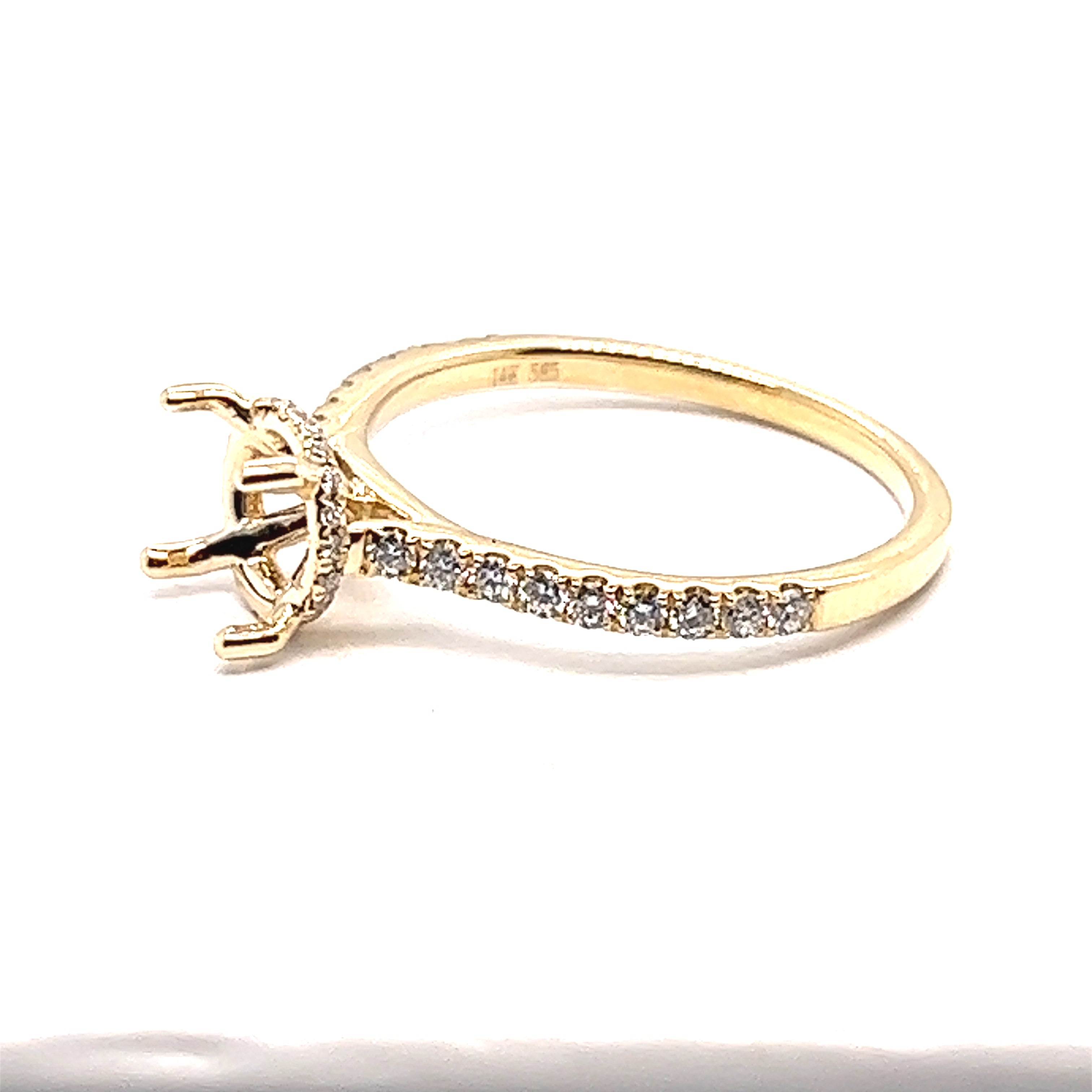 Diamond Hidden Halo Engagement Ring Setting