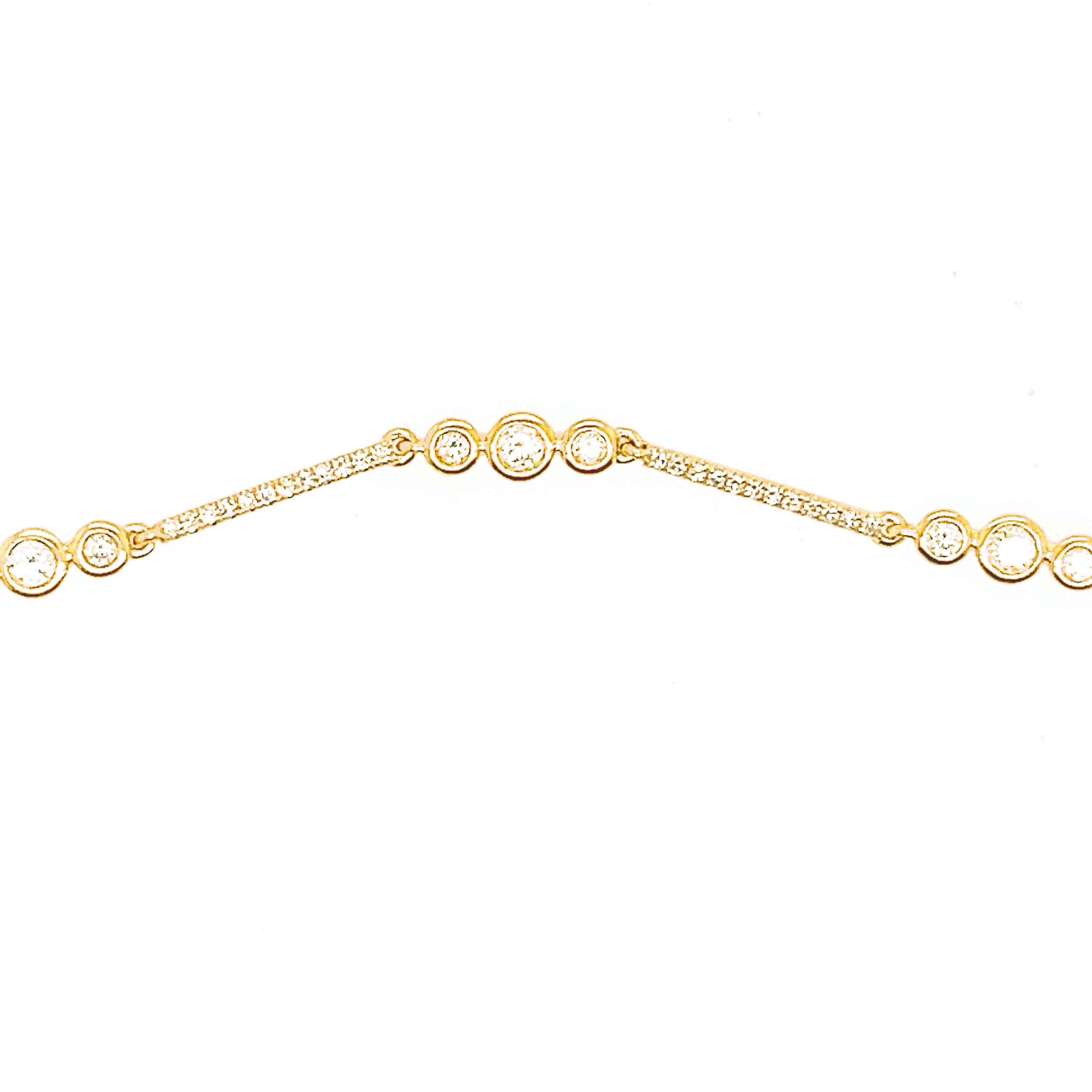 Diamond Bezel Set Stationed Bracelet