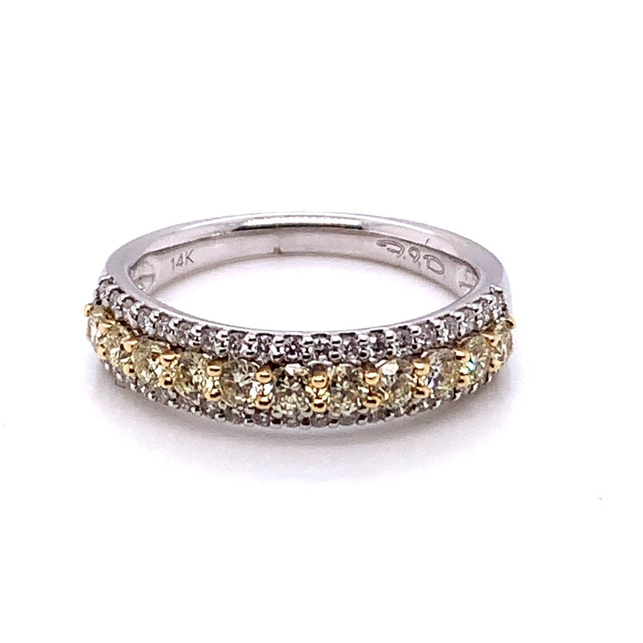 Yellow and White Diamond Band
