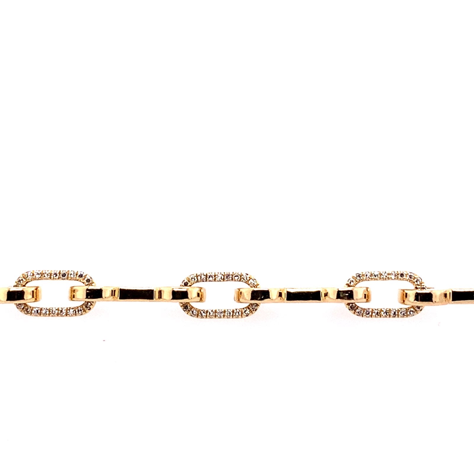 Pave Diamond Cable Link Bracelet