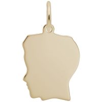 Rembrandt Charms Flat Boy’s Head Medium Charm