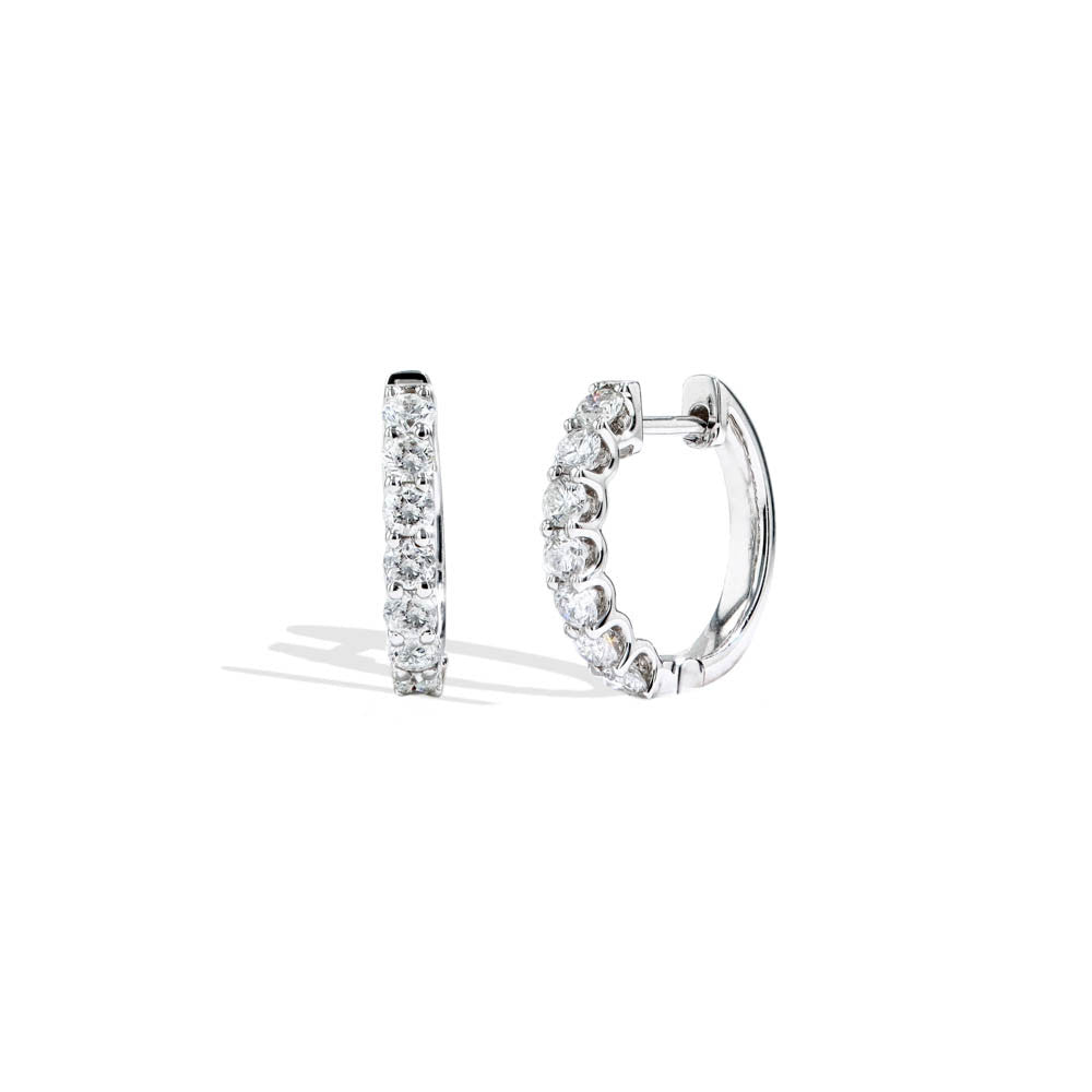 Petite Diamond Huggie Earrings