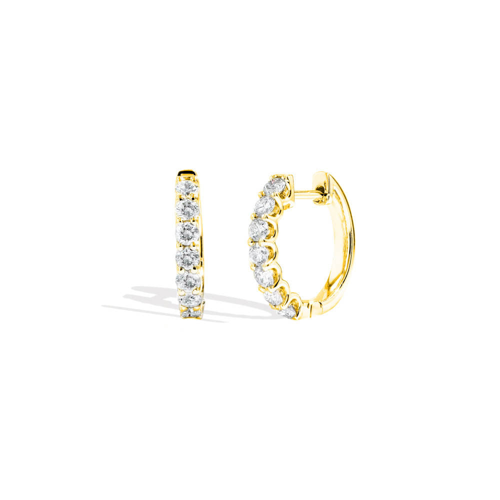 Petite Diamond Huggie Earrings