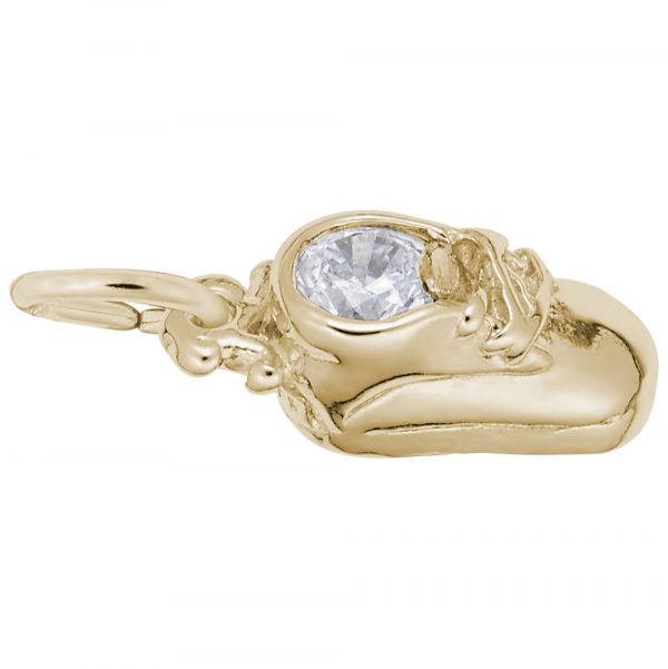 Rembrandt Charms April Baby Shoe Charm