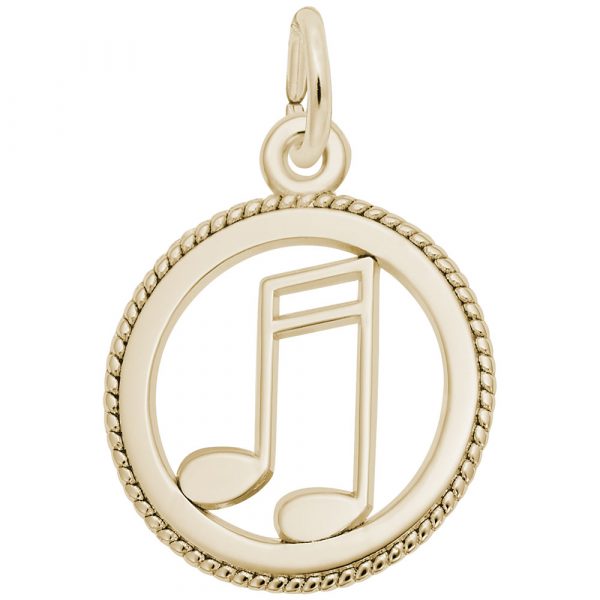 Rembrandt Charms Music Note Disc Charm