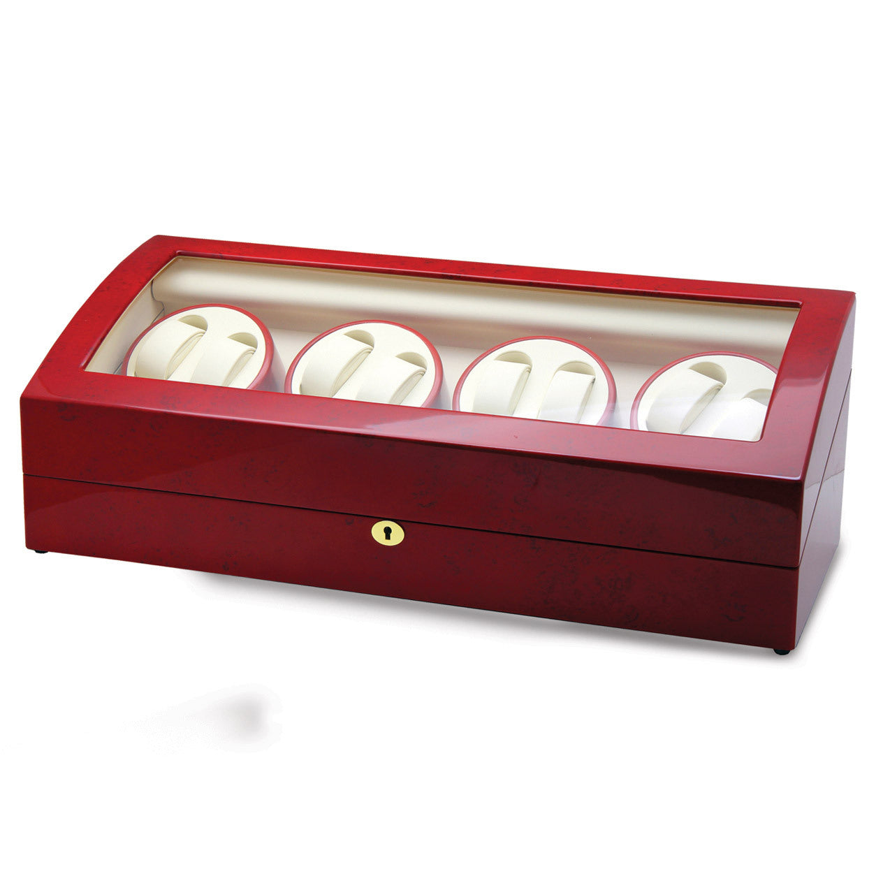 Rotations High Gloss Red Burlwood Finish 8 - Watch Winder GM13141