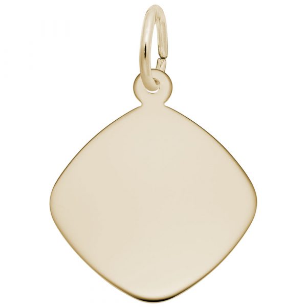 Rembrandt Charms Medium Rounded Diamond Disc Charm