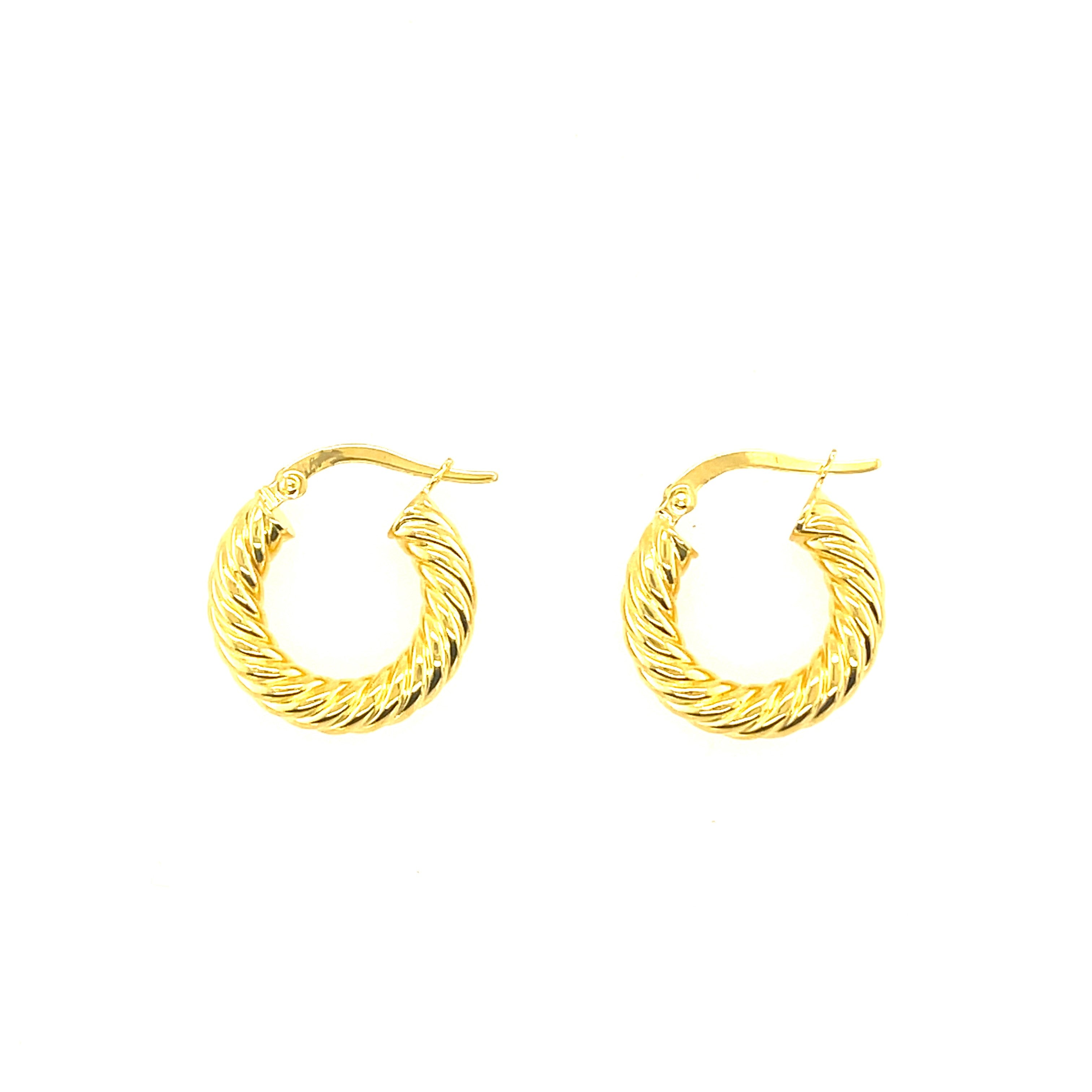 4MM Scalloped Hoop Earrings