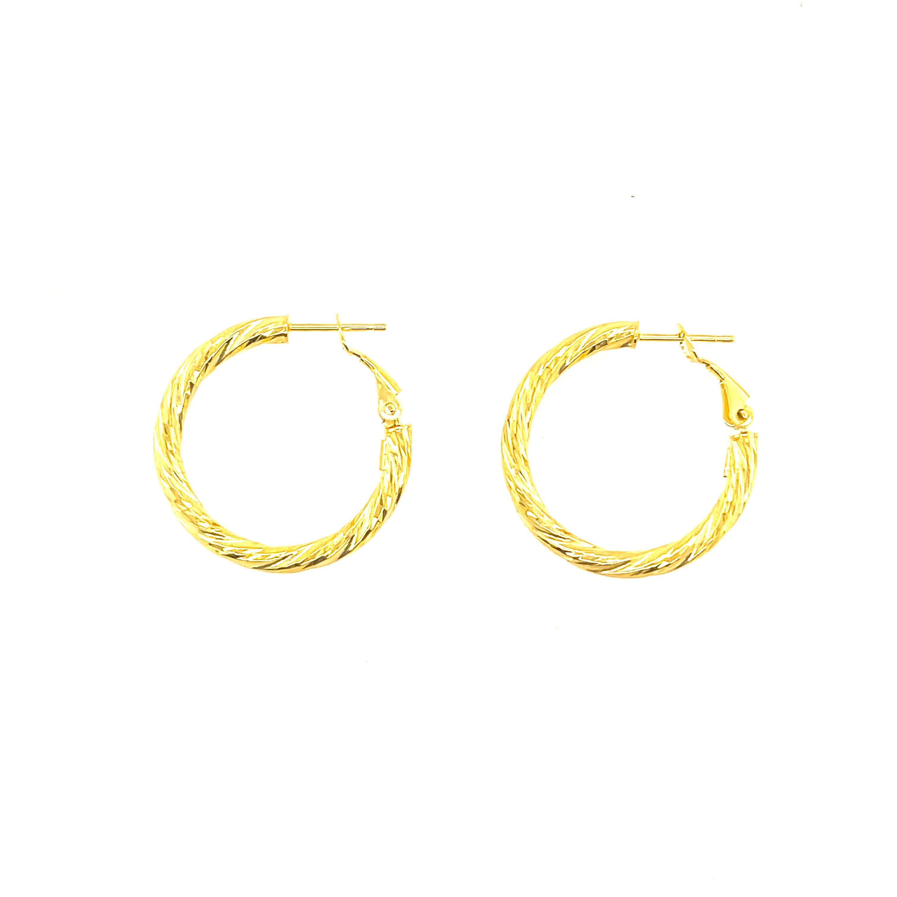 3MM Rough Hoop Earrings