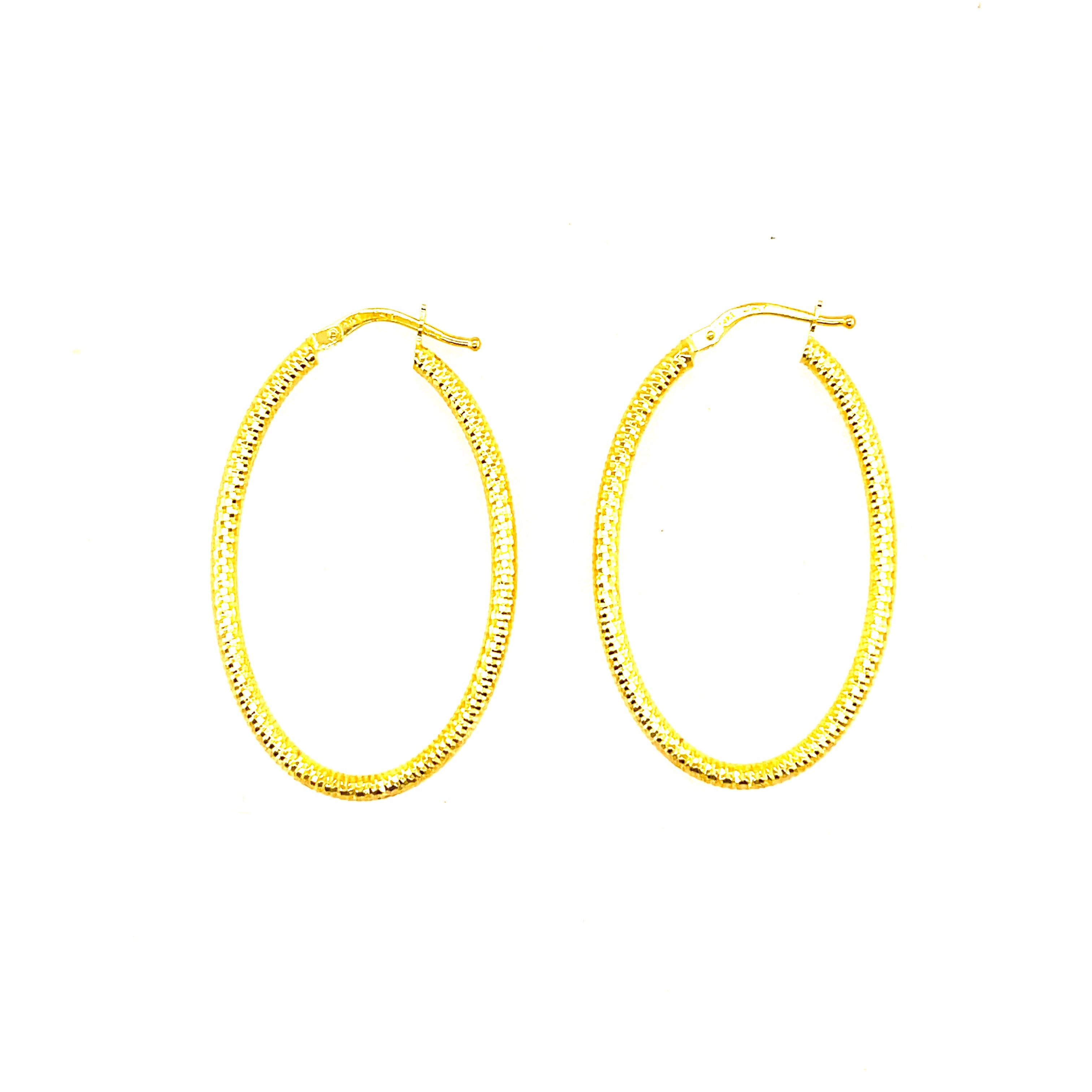 2MM Ridged Hoop Earrings