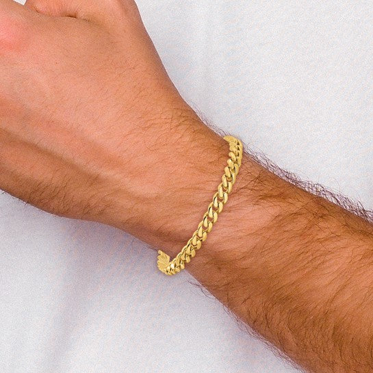 6MM Solid Gold Cuban Link Bracelet