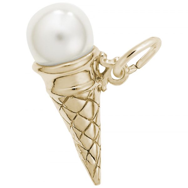 Rembrandt Charms Vanilla Pearl Ice Cream Cone Charm