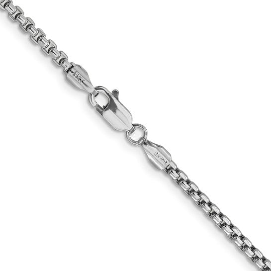 Round Box Link Chain, 2.5MM