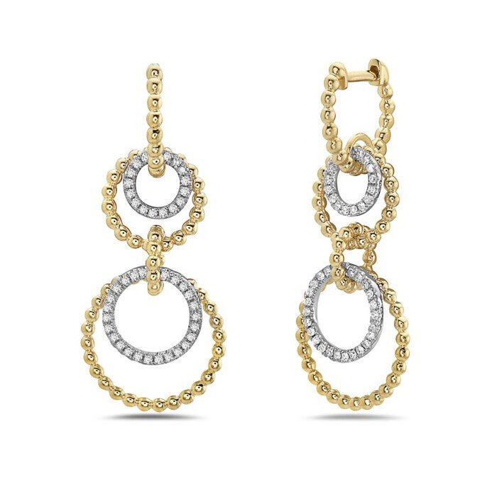 Beaded Circle Dangle Earrings