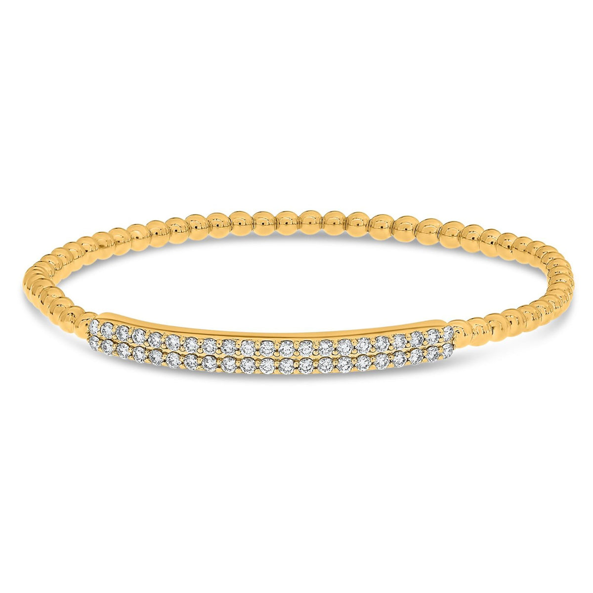 Beaded Diamond Flexible Stretch Bracelet