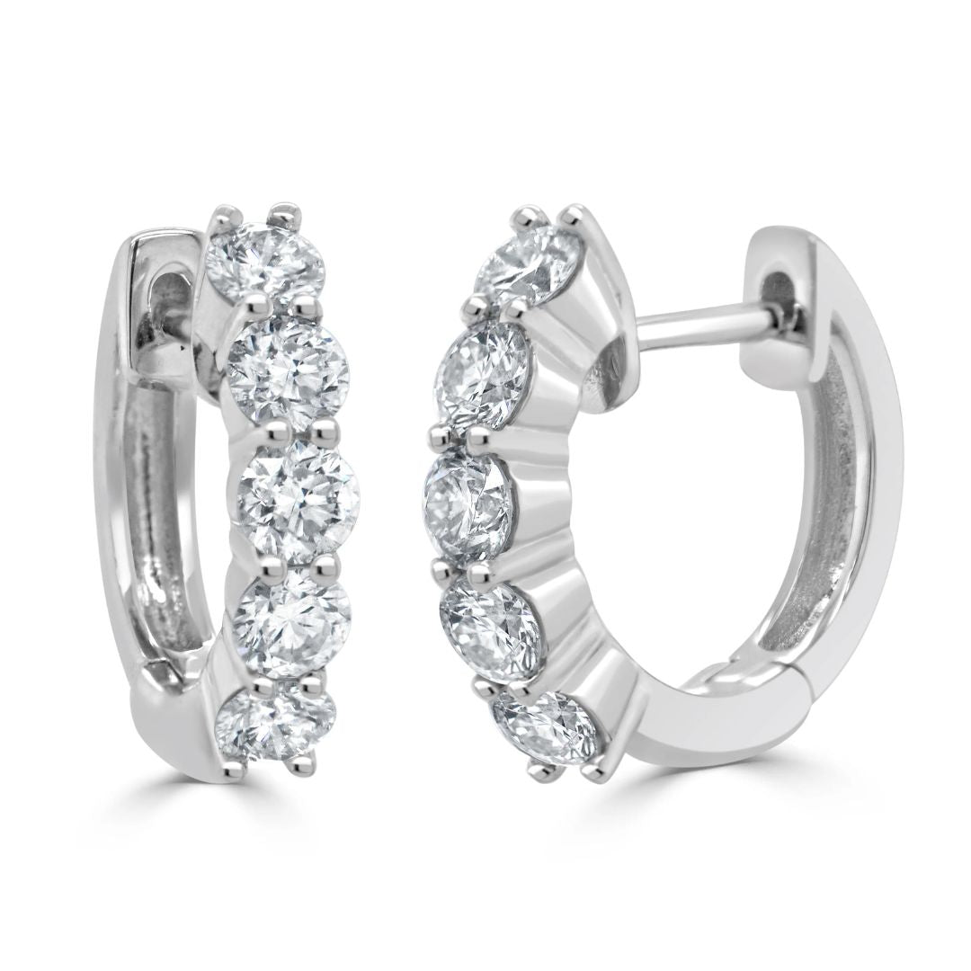 Diamond Huggie Earrings