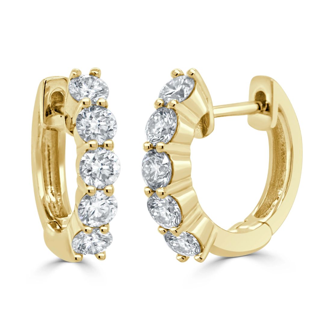 Diamond Huggie Earrings