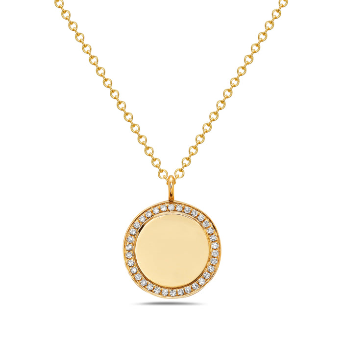 Diamond Circle Pendant Necklace