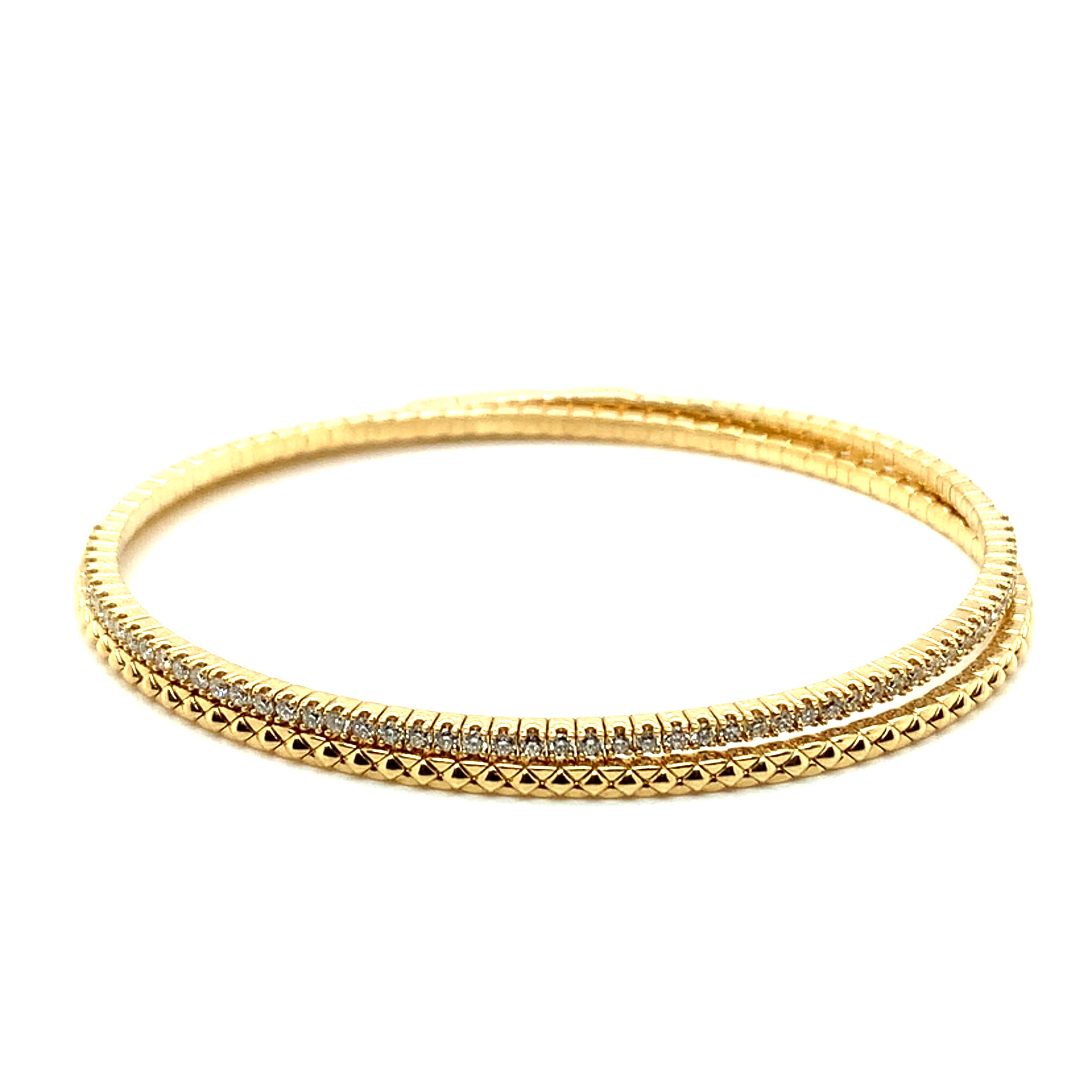 Diamond Double Layered Bangle Bracelet