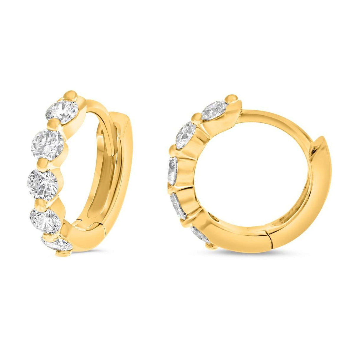 Diamond Huggie Earrings