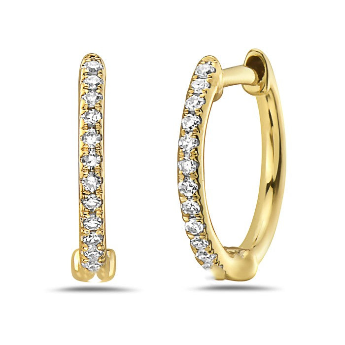 Petite Diamond Hinged Hoop Earrings