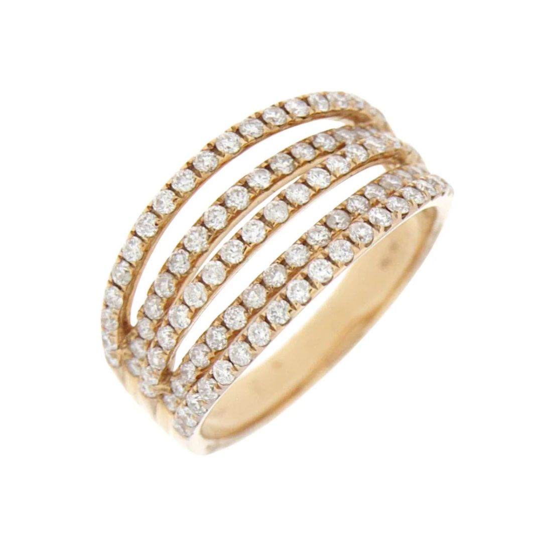 Five-Row Diamond Ring