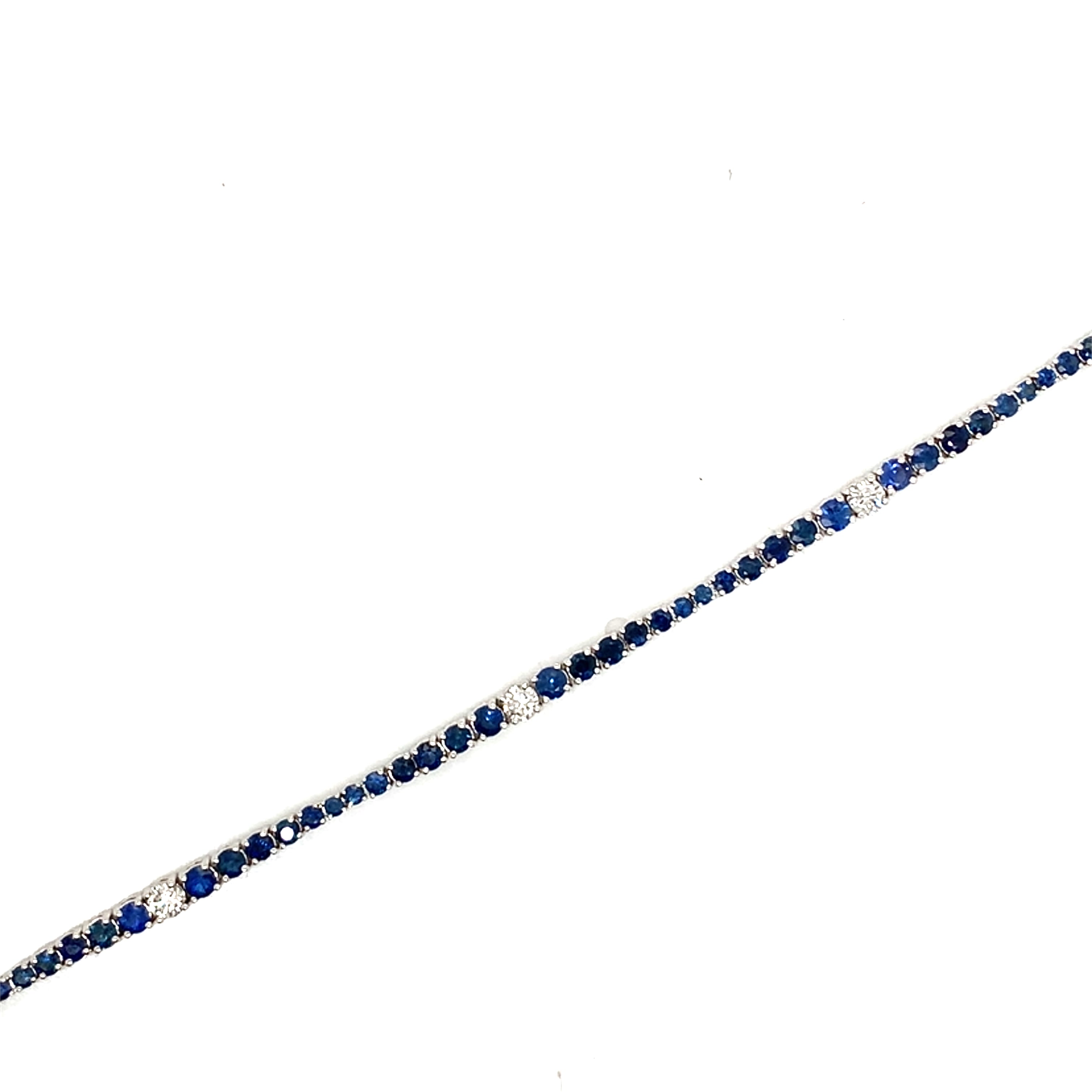 Graduated Sapphire and Diamond Bracelet
