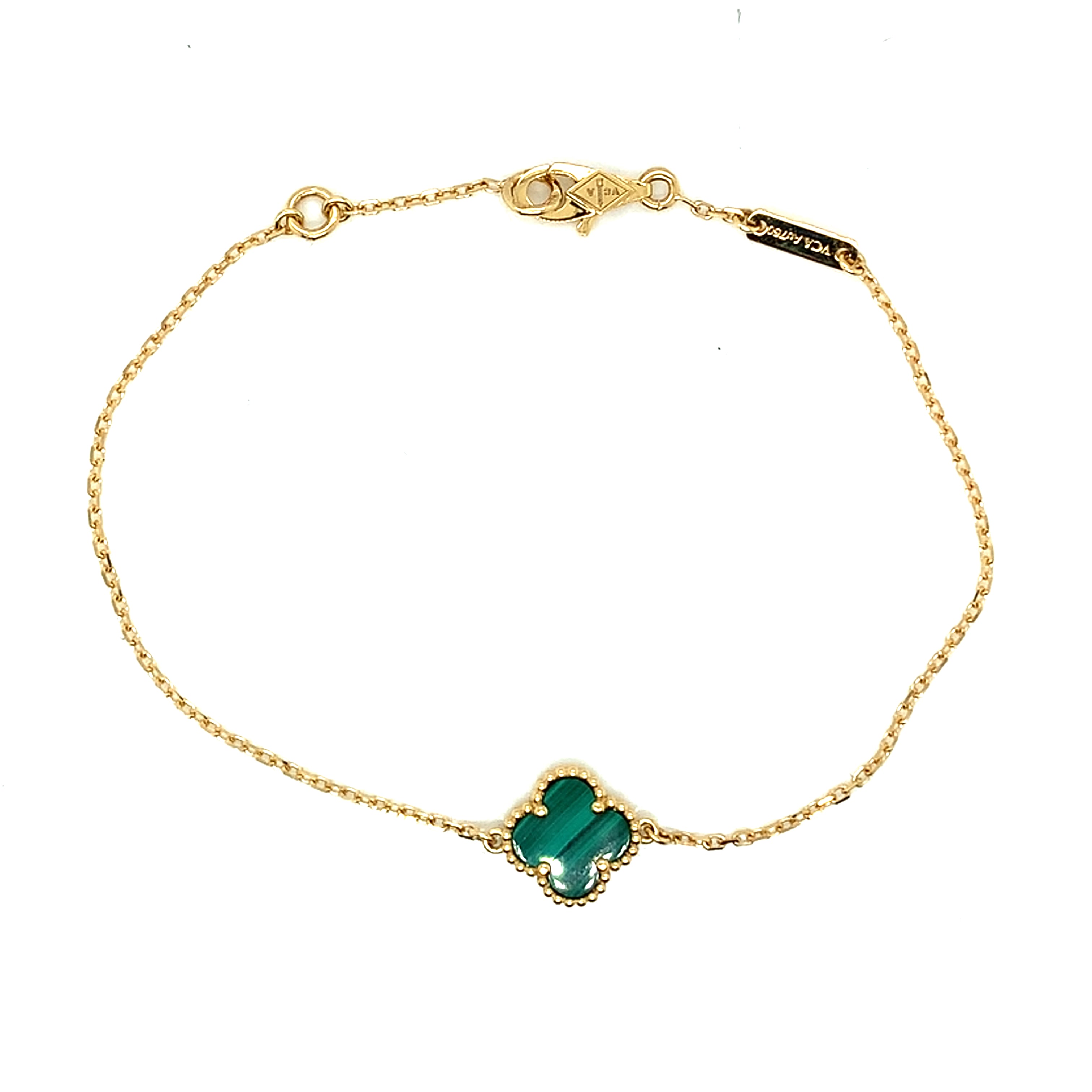 Green Malachite Clover Bracelet