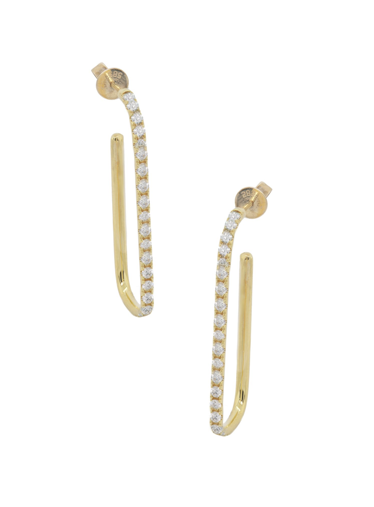 Diamond Rectangle Earrings